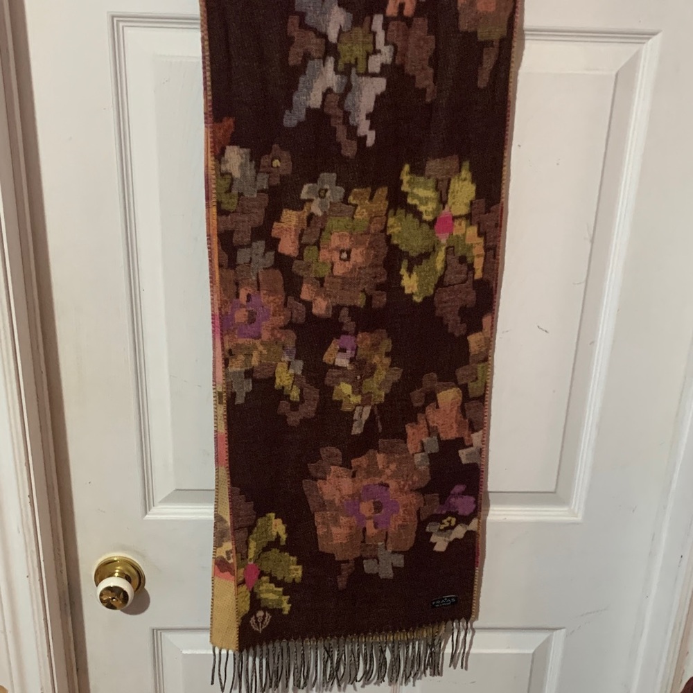 Fraas Rich Brown Cashmink Scarf